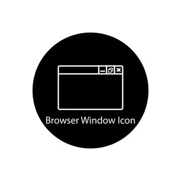 Browser window icon vector Stock Illustration
