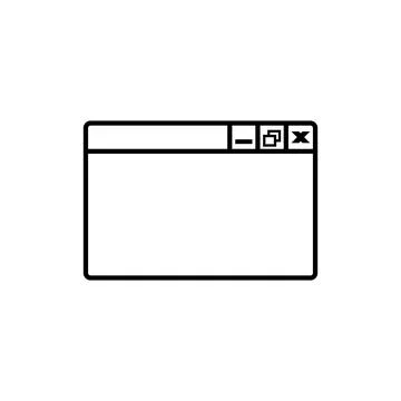 Browser window icon vector Stockillustratie