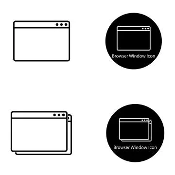 Browser window icon vector Stock Illustration