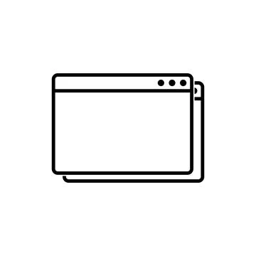 Browser window icon vector 库存插图