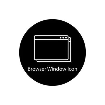 Browser window icon vector Stock Illustration