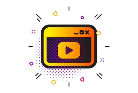 Browser Window icon. Video content sign. Vector Stockillustratie