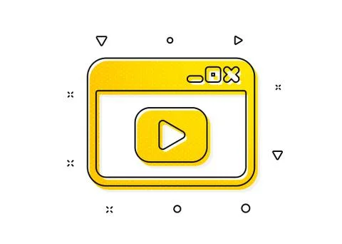 Browser Window icon. Video content sign. Vector Stockillustratie