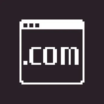 Browser window with the inscription .com Stock Illustration
