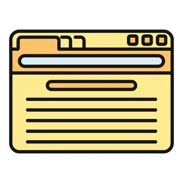 Browser window interface with address bar and tabs Illustrazione stock