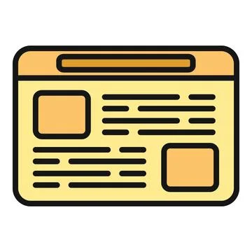 Browser window interface displaying website content layout 스톡 일러스트