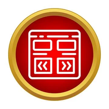 Browser window interface with navigation arrows icon イラスト素材