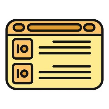 Browser window interface showing a web page design Stock Illustration