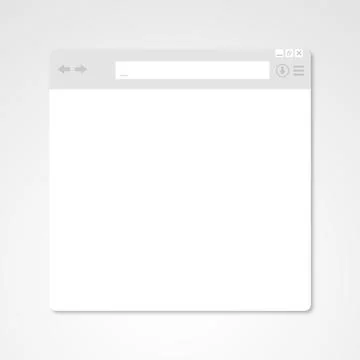 Browser window. Internet document mockup website in flat style. Page elements Stock Illustration