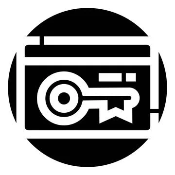 Browser window with key for internet security Stock Illustration