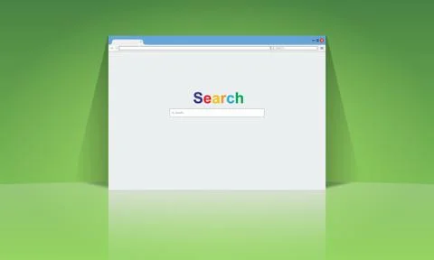 Browser window mockup design template for your advertisement layout. Flat color Stock Illustration