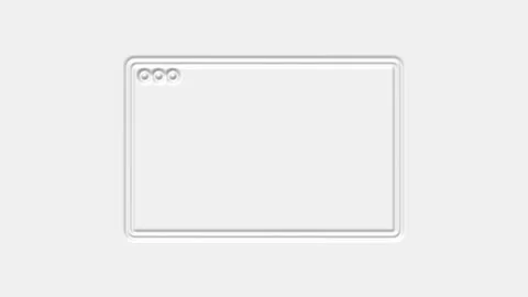 Browser window neomorphism icon animation isolated on white background. 4K Stock Footage 156133065