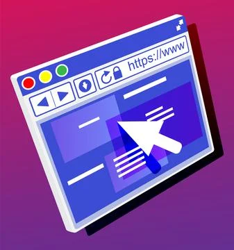 Browser window. Operating system user interface Stock Illustration