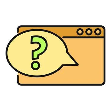 Browser window with question mark speech bubble 스톡 일러스트