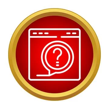 Browser window with question mark speech bubble Illustrazione stock