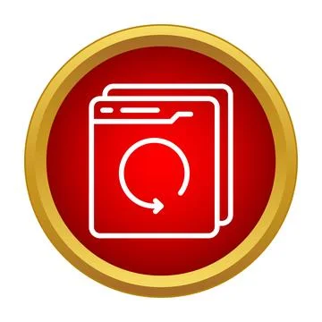 Browser window refresh icon loading page content Illustrazione stock