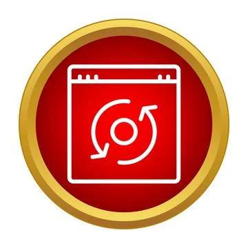 Browser window with refresh page reloading icon Illustrazione stock