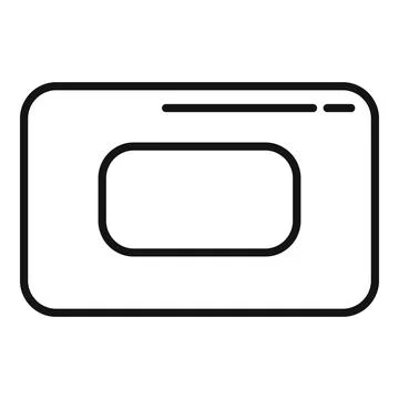 Browser window with rounded corners showing blank page Stock Illustration