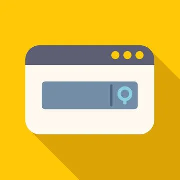 Browser window search bar finding information online Illustrazione stock