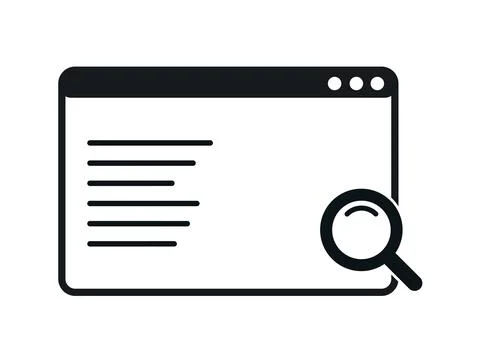 Browser window. Search. Browser in flat style. Vector illustration. Stock Illustration