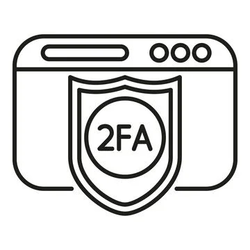 Browser window showing 2fa authentication shield icon 스톡 일러스트