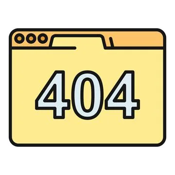 Browser window showing 404 error page not found 库存插图