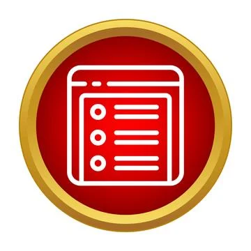 Browser window showing checklist or settings menu Illustration