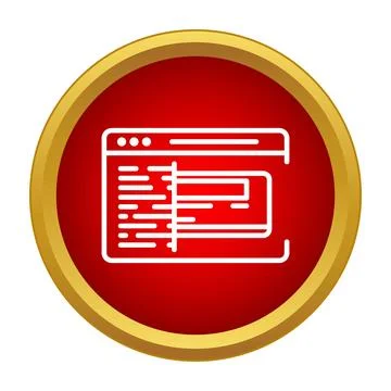 Browser window showing code and web development Stockillustratie