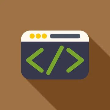 Browser window showing code tags for web development イラスト素材