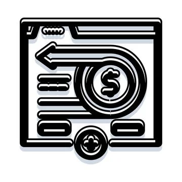 Browser window showing digital marketing profit return Illustrazione stock