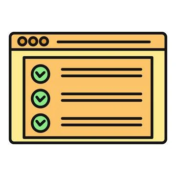 Browser window showing digital task checklist management イラスト素材