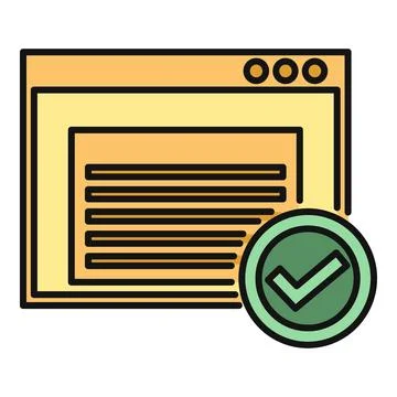 Browser window showing document validation success Stock-Illustration