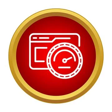 Browser window showing internet speed test measurement Illustrazione stock