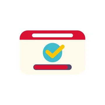 Browser window showing loading bar and check mark 스톡 일러스트