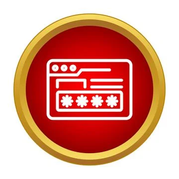 Browser window showing password field for secure login イラスト素材