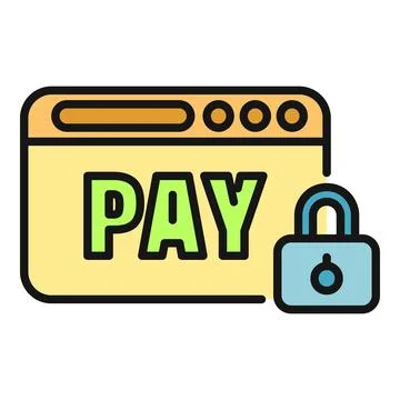 Browser window showing secure online payment concept Illustrazione stock