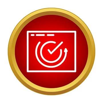 Browser window showing software update complete or refresh Stock Illustration
