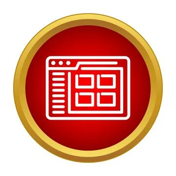 Browser window showing tabs or application interface icon Stock Illustration