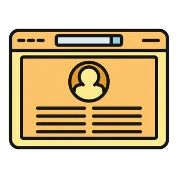 Browser window showing user profile account interface 스톡 일러스트