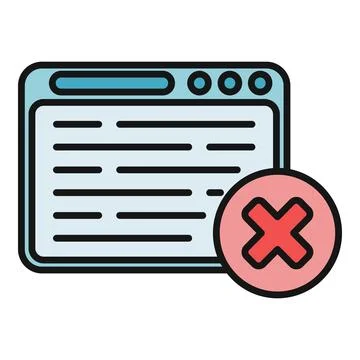 Browser window showing webpage error or bad request 库存插图
