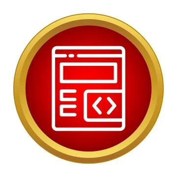 Browser window showing website coding and development 스톡 일러스트