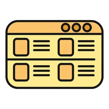 Browser window showing website content layout Illustrazione stock