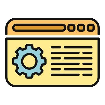 Browser window showing website development settings and options 스톡 일러스트