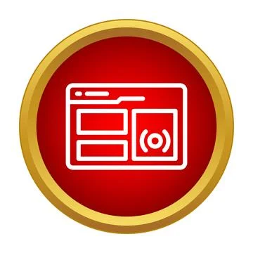 Browser window showing website interface for streaming Stockillustratie