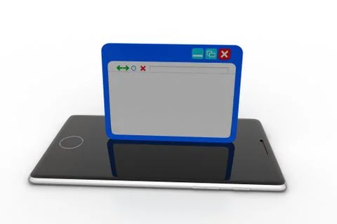 Browser window on smart phone Free Stock Illustration