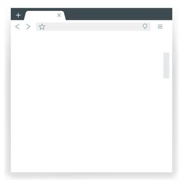 Browser window template. Empty web app frame Stock Illustration