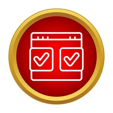 Browser window with two approved check boxes Stock Illustration