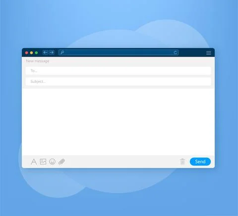 Browser window vector illustration. Browser or web browser in flat style. Win Stockillustratie