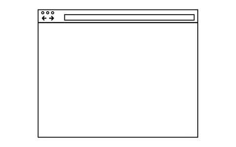 Browser Window Vector Mock Up 库存插图