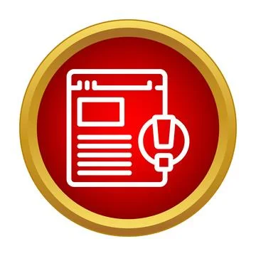 Browser window with website error warning notification Illustrazione stock